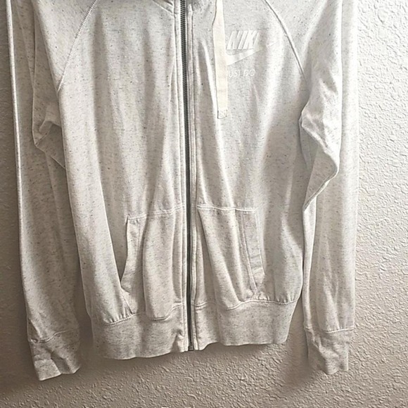 Nike Women's Light Gray Small Zip-Up Hoodie Small - Picture 3 of 8